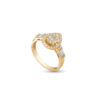 Droplet Diamond Ring in 18K Yellow Gold