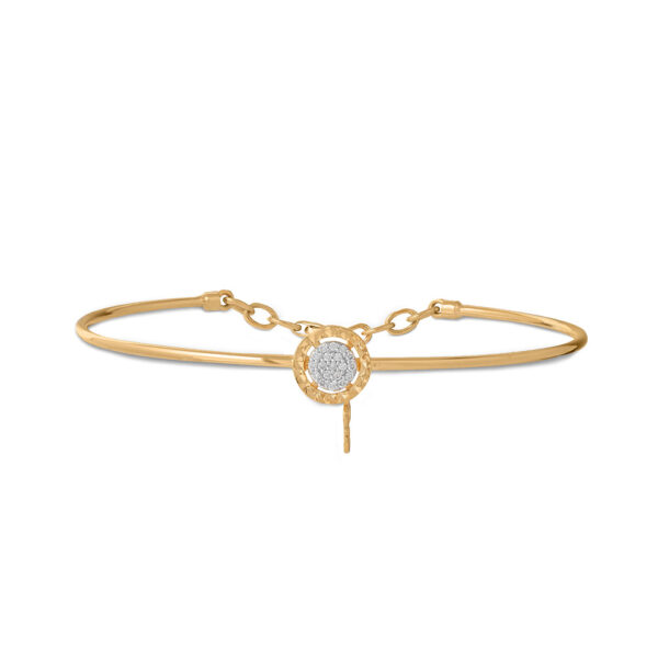 Diamond Bangle in 18K Yellow and White Gold