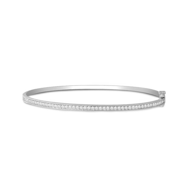 Diamond Bangle in 18K White Gold