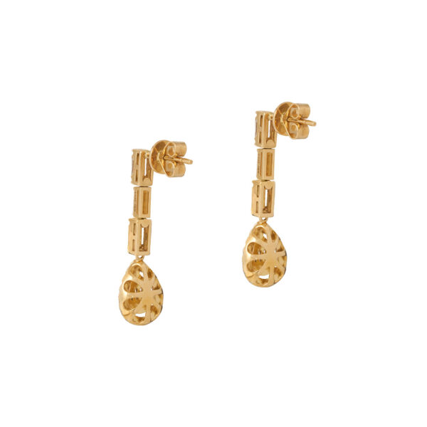Droplet Diamond Earrings in 18K Yellow Gold