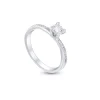 PERFECTION Sleek Solitaire Ring in White Gold