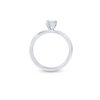PERFECTION Sleek Solitaire Ring in White Gold