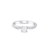 PERFECTION Sleek Solitaire Ring in White Gold