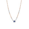 Sapphire Necklace in 18K White and Rose Gold