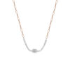 Diamond Necklace in 18K White and Rose Gold