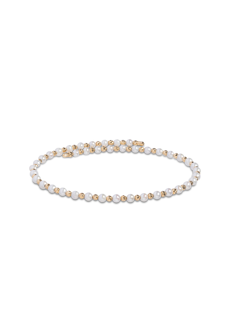 Pearl Bangle in 18K Yellow Gold