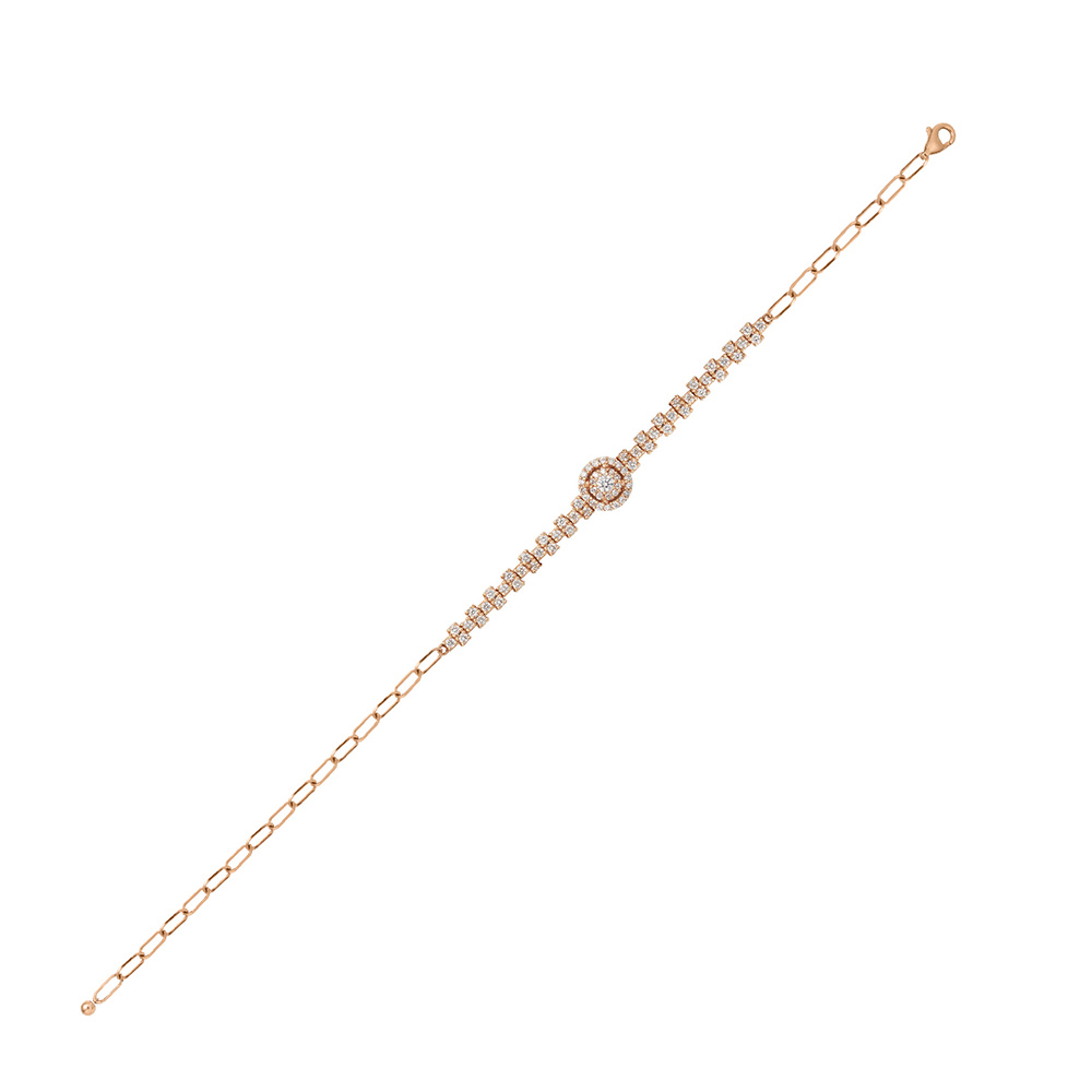 Diamond Bracelet in 18K Rose Gold