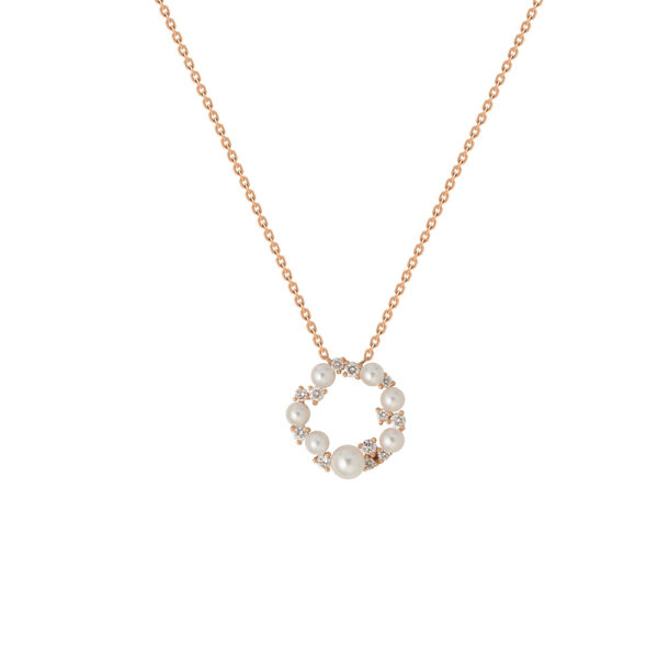 Pearl Necklace in 18K Rose Gold