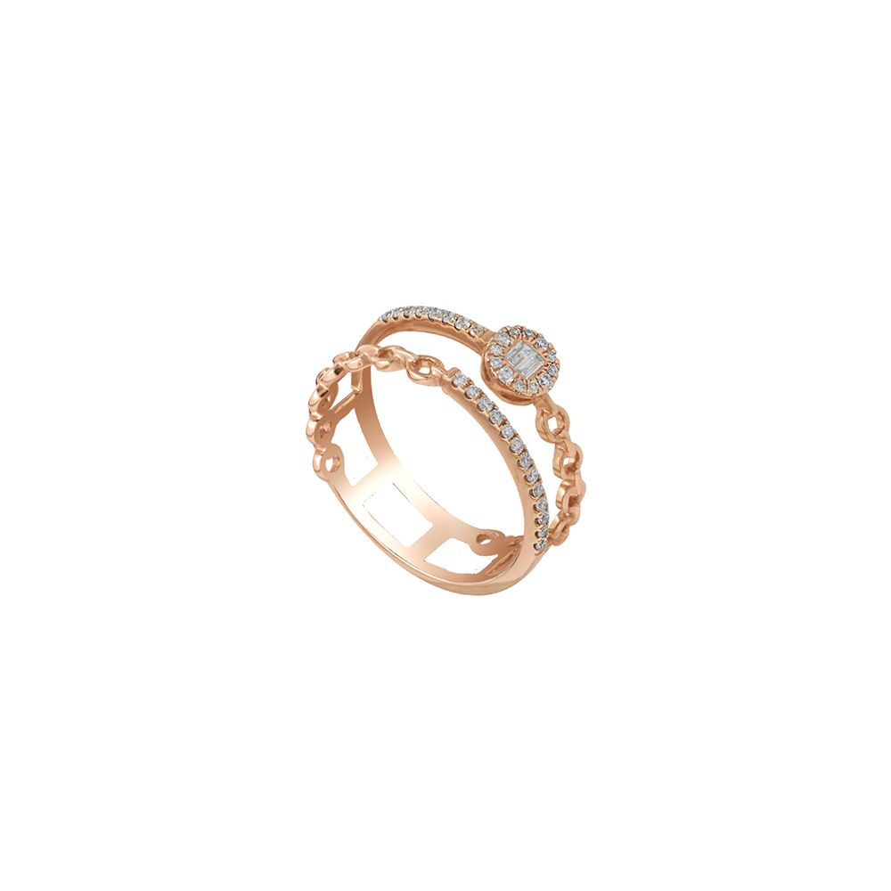 Diamond Ring in 18K Rose Gold