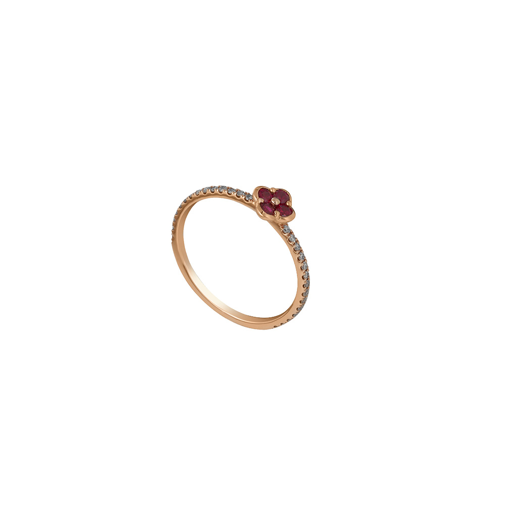 Ruby Ring in 18K Rose Gold