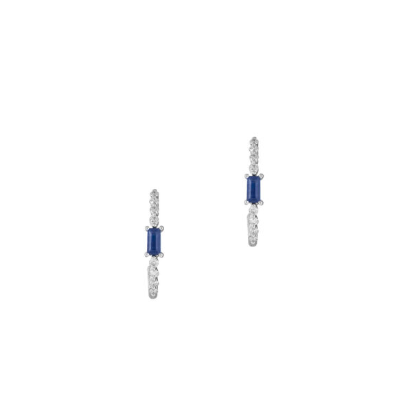 Sapphire Earrings in 18K White Gold