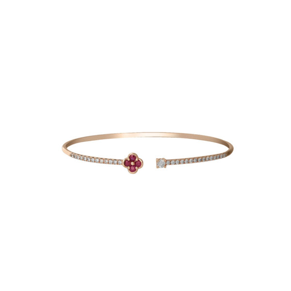 Ruby Bangle in 18K Rose Gold