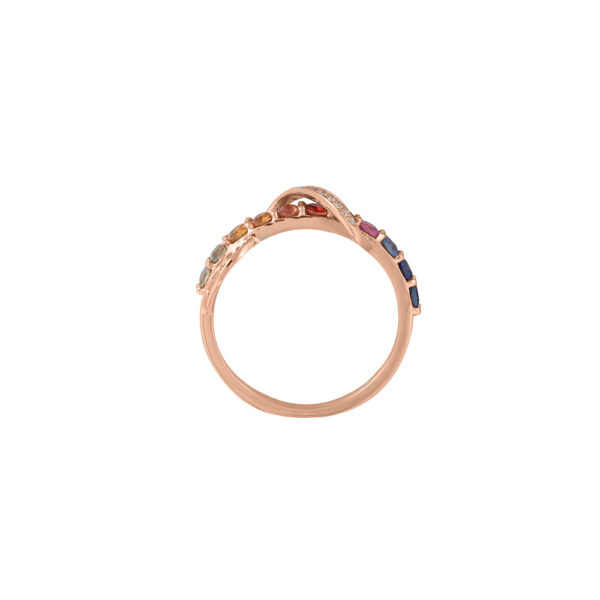 Fancy Sapphire Ring in 18K Rose Gold