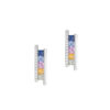 Fancy Sapphire Earrings in 18K White Gold