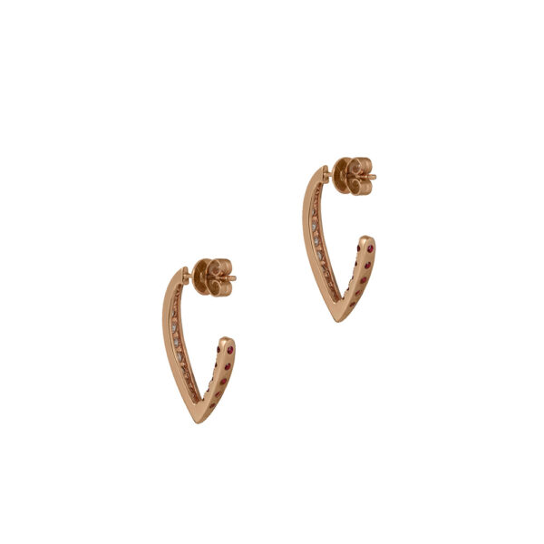 Ruby Earrings in 18K Rose Gold