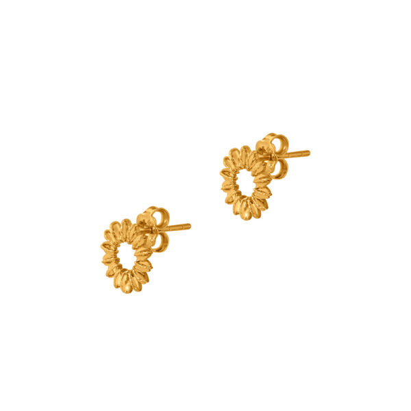 Flower Earrings in 18K Yellow Gold