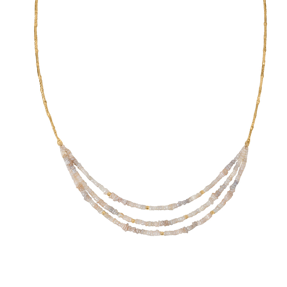 Pearl Necklace in 18K Yellow Gold