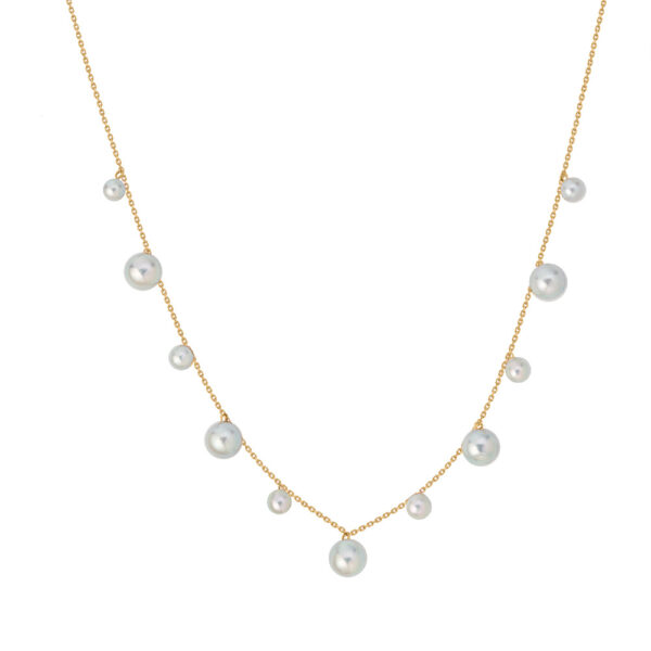 Akoya Pearl Necklace in 18K Yellow Gold