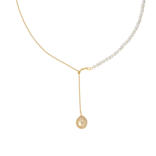 Akoya Pearl Necklace in 18K Yellow Gold