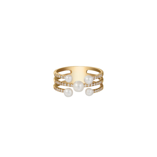 Pearl Ring in 18K Yellow Gold