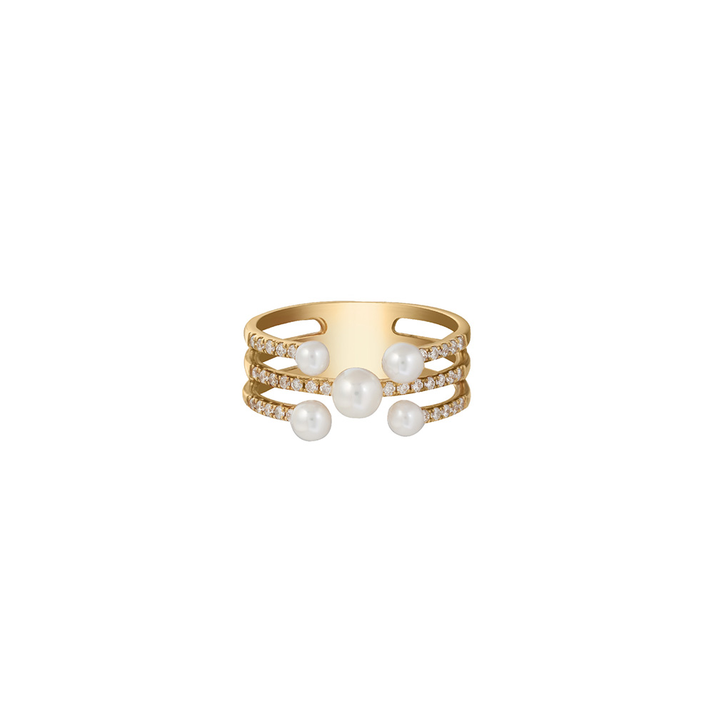 Pearl Ring in 18K Yellow Gold