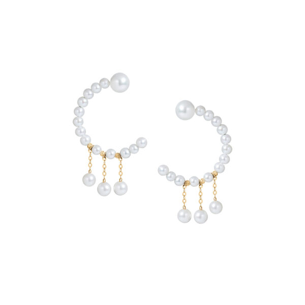 Pearl Earrings in 18K Yellow Gold