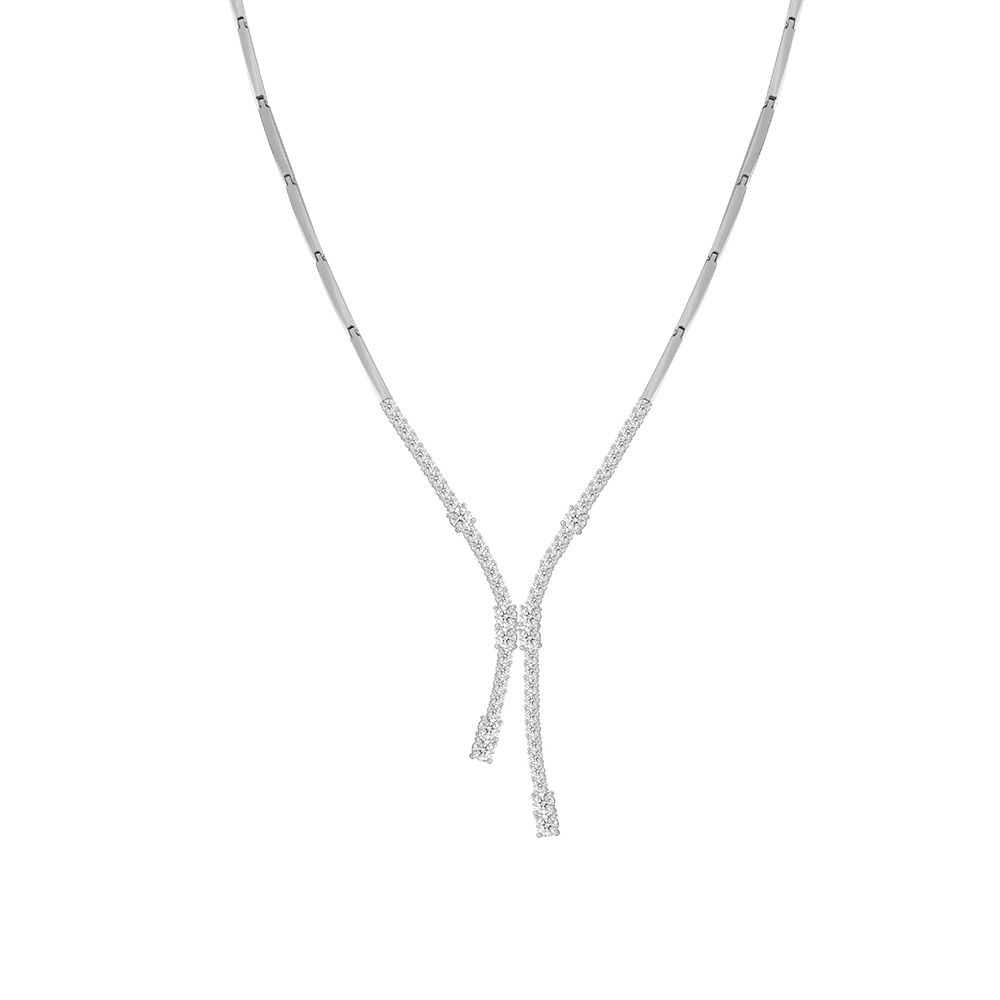 Diamond Necklace in 18K White Gold