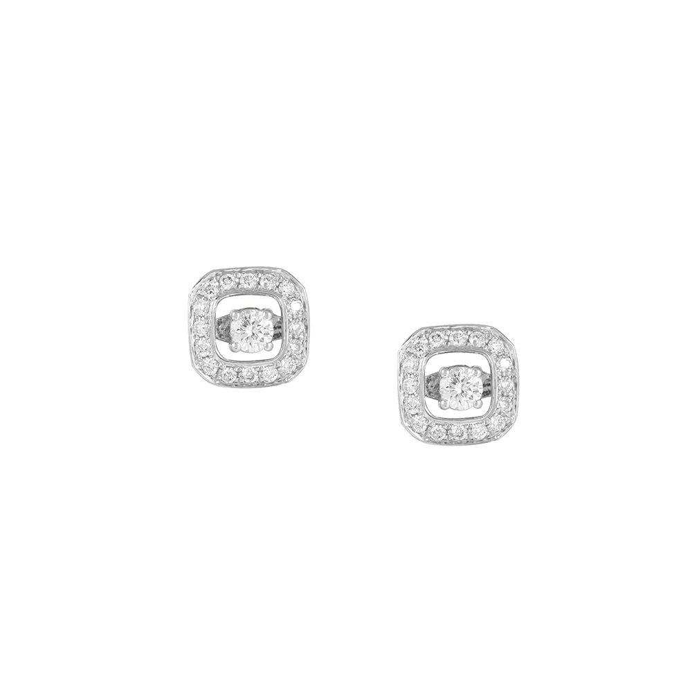 Diamond Earrings in 18K White Gold