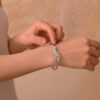 Diamond Bangle in 18K White Gold
