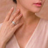 Diamond Ring in 18K White Gold