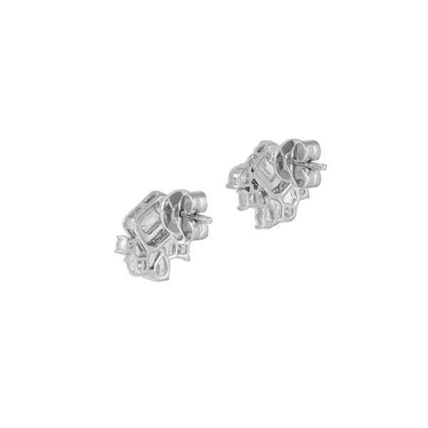 Diamond Earrings in 18K White Gold