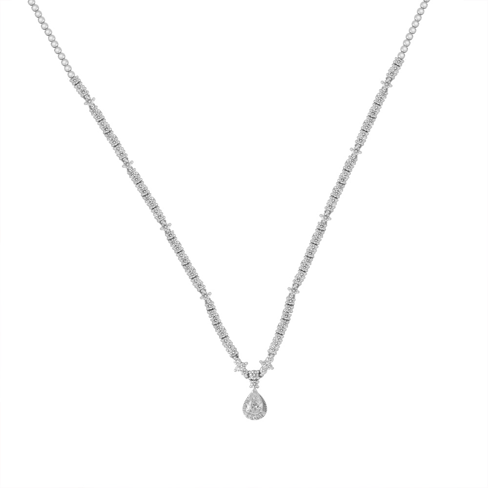 Diamond Necklace in 18K White Gold