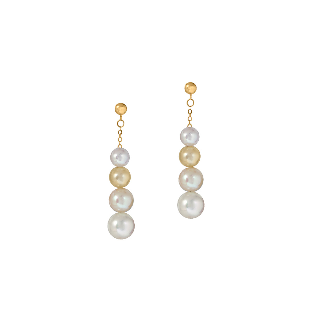 Pearl Earrings in 18K Yellow Gold