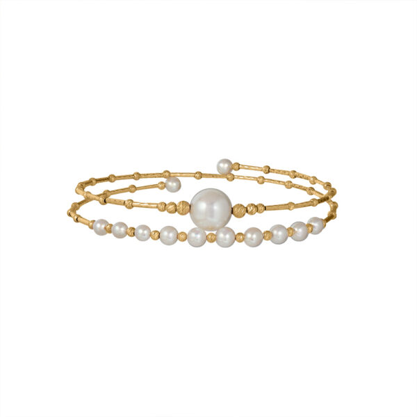 1000x1000_MDW-08 Pearl Bangle in 18K Yellow Gold