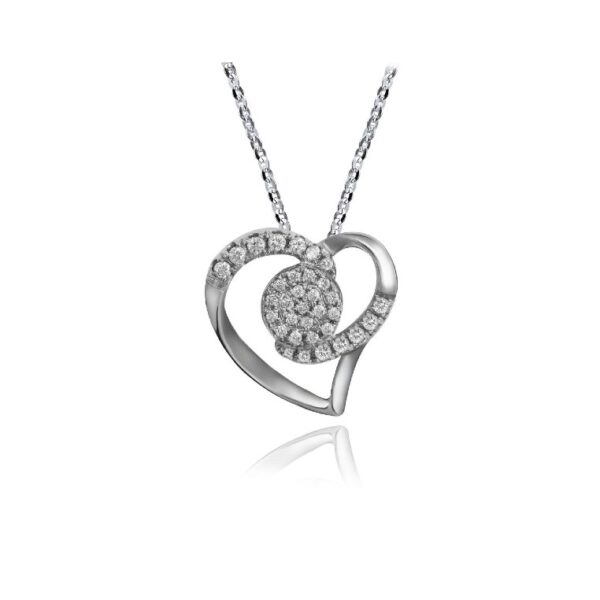 Espoir Pendant in 9K White Gold