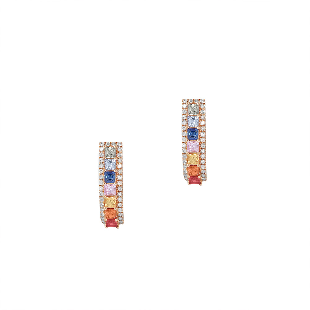 Fantasia Collection Earrings in 18K Rose Gold